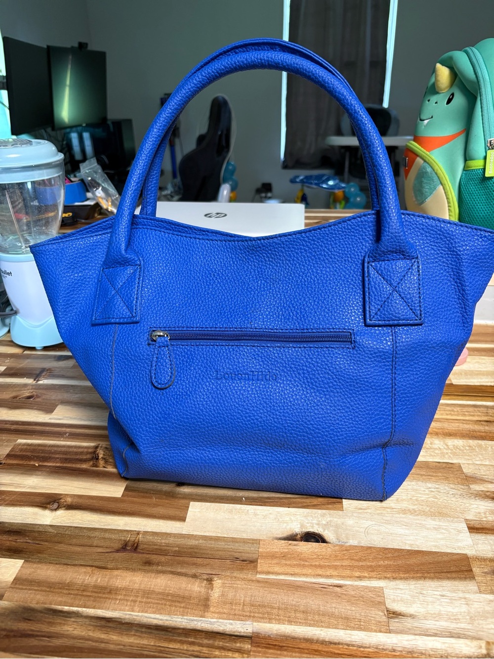 Louenhide Blue Leather Tote Bag - Women